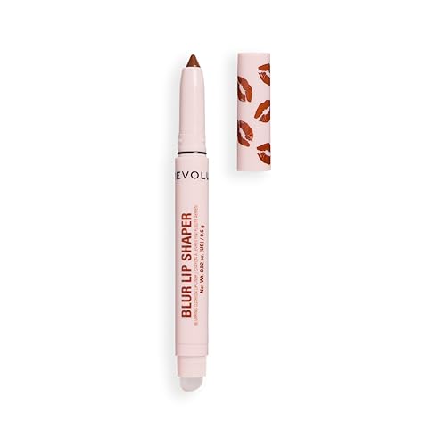 Revolution Blur Lip Shaper, Peptide Infused Contour Lip Liner with Cushion Applicator, Buildable Coverage for Defined Pout, Vegan & Cruelty-Free, Toffee Glaze, 0.6g