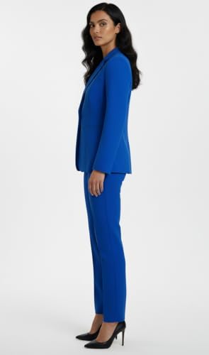 Image of Women's Formal Pantsuit Set, Single Button Blazer with Trousers, Professional Business Attire