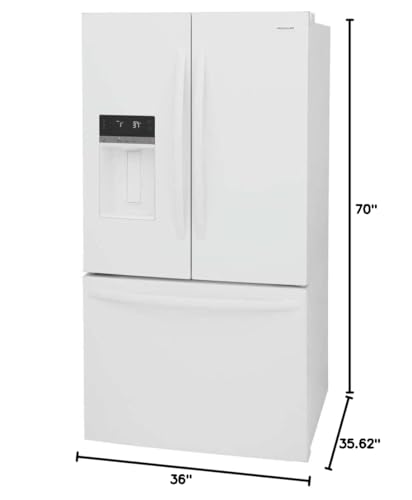 Frigidaire 27.8 Cu. Ft. French Door Refrigerator in White FRFS2823AW on Fridge.com
