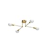 CIBITA Lampadario Industriale, Plafoniera Sputnik Vintage, Lampada da Soffitto Forma DIY in Ferro Dorato per Camera da Letto, Soggiorno, Cucina, E27, Diametro 72 cm (Senza Lampadina) #3