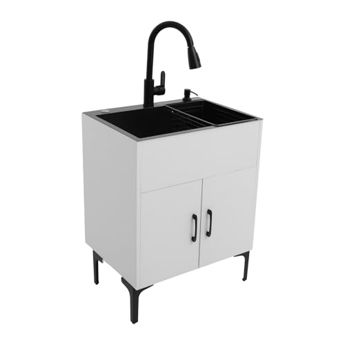 24-Inch Stainless Steel Laundry Sink with Faucet