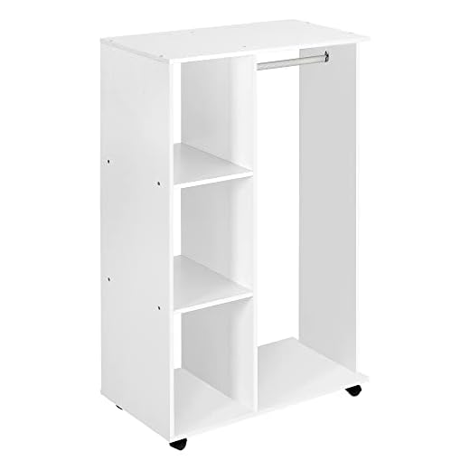 HOMCOM Armoire penderie Armoire de Rangement Mobile Panneaux de Particules Blanc