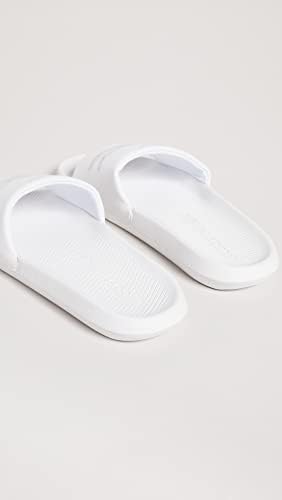 Lacoste Men's Croco Slides Sandal, White/Silver, 8 | Image 3