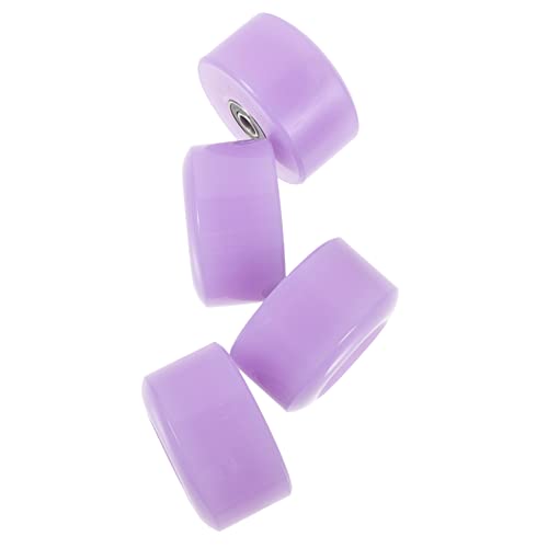 UPKOCH 4Pcs Semi Transparent Jelly Roller Skate Wheels with Bearings Durable Double Row Replacement Accessories for Skating for Recreational and Artistic Use