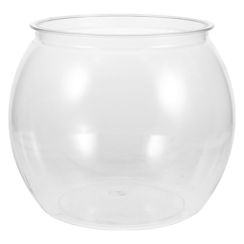 Toddmomy Aquarium De Bureau Plastique Bocal Rond Transparent pour Poissons Betta Et Poissons Rouges Réservoir Peu Encombrant pour Table Ou Étagère