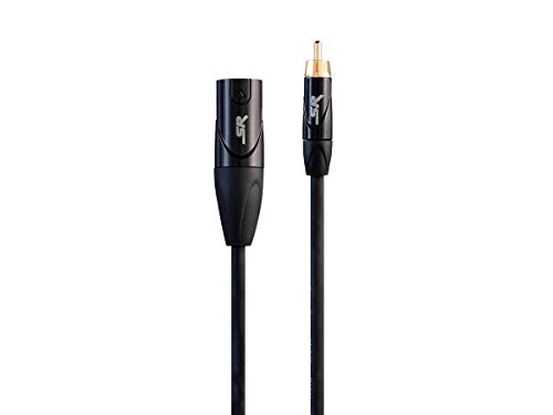 Cable XLR macho a RCA macho Monoprice de 1 pie para audio con conectores chapados en oro 2