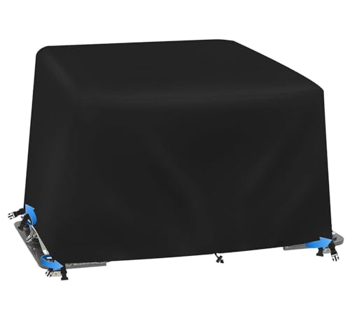 5th Wheel Hitch Cover, Heavy Duty 600D Oxford Fabric Covers Compatible with 15K-26K Fifth Wheel Hitch, Waterproof & Dustproof Anti-UV, 38 * 33 * 21in, Black