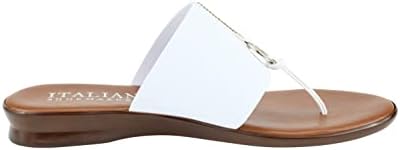 ITALIAN Shoemakers Lillee Women's Comfort Band Sandal Low Stretch Elastic (White, us_footwear_size_system, adult, women, numeric, medium, numeric_8) | Image 3