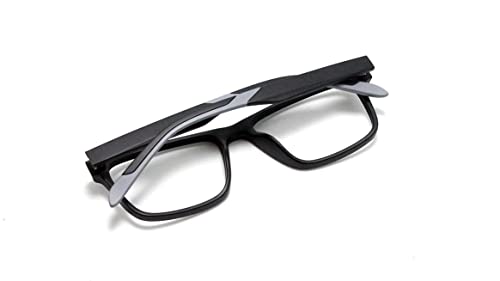 Óculos Armação De Grau Retangular Masculina Com Molas Nas Hastes Jc-1006 Cor: Preto-Cinza