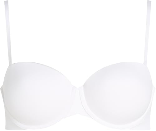 Calvin Klein Damen Trägerloser BH Lightly Lined mit Stretch, Weiß (White), 85D – Ansicht 5
