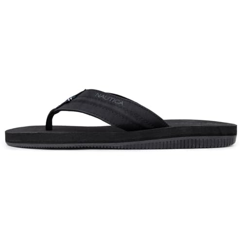 Image of Nautica Men's Flip Flop Shower Sandals Slides - Comfortable Waterproof Beach Footwear Slip-On Thong (Medium /Wide Width)