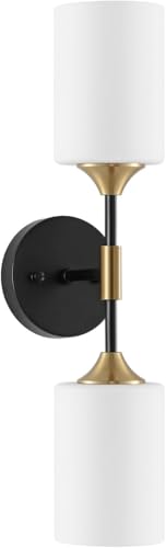 Image of SINOMAN Wall Light for Living Room Modern /Wall Lamps for Bedroom /for Living Room /Wall Lights for Home Decoration /Bedside Wall lamp (BLK Gold Double, with Bulb)