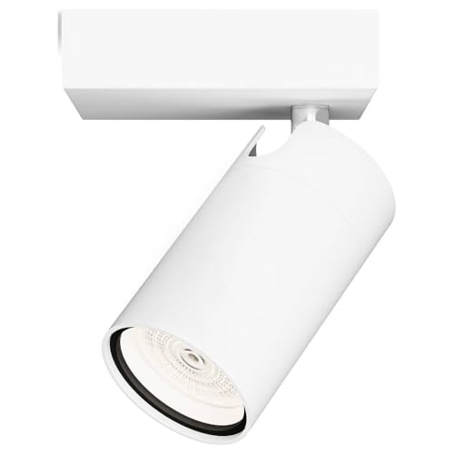 PHILIPS Idris Spot, 1 faretto, 5W, attacco GU10, lampadina non inclusa, Grado di Protezione IP44, resistente all'acqua, Bianco