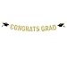 Gexolenu Gold Class of 2024 Graduation Theme Party Decoration Banner, Congrats Grad Banner, Black Glitter Graduation Banner, 2024 Black Congratulations Grad Party Decorations