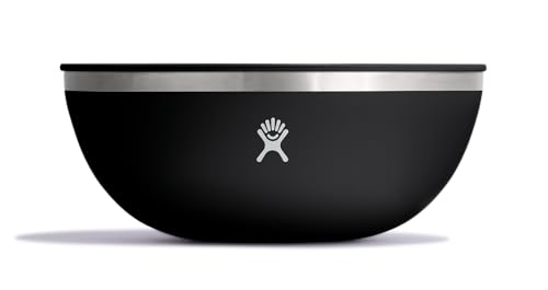 Hydro Flask Outdoor Insulated Serving Bowl Stainless Steel Food Container with Lid Camping Kitchen Essentials 1 Qt Black
