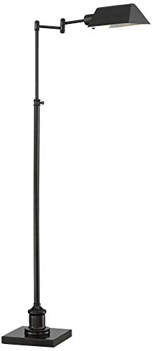 Regency Hill Jenson Traditional Adjustable Pharmacy Lamp Floor Standing Base Swing Arm 54" Tall Dark Bronze Metal Bright Downward Light For Living Room Reading House Bedroom #TOP6