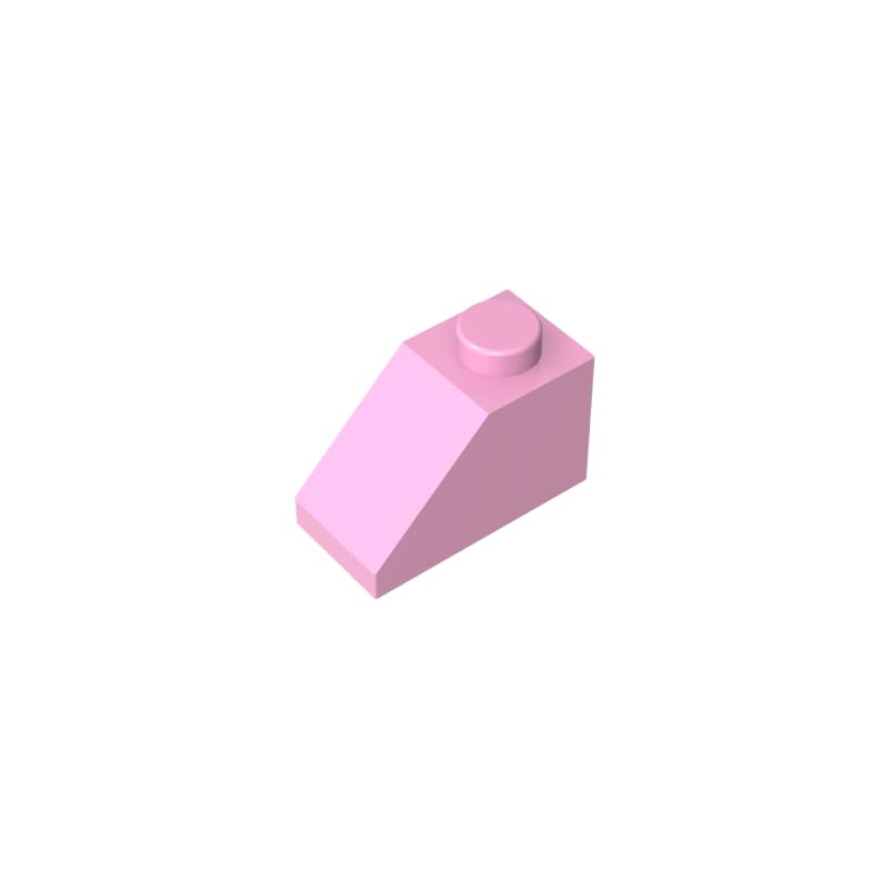 Gobricks 3040 Slope Brick 2x1 Sloped Brick 50 Pieces GDS-588 Compatible with Lego Building Blocks Color:Bright Pink โ image 1