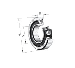 FAG 7306-b-mp-ua Contacto Angular rodamiento de bolas
