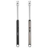 E-FINDS 電子ライター プラズマライター ロングタイプ 強風で消えない USB充電式Type-C バッテリー残量表示 ガス オイル 不要 点火用 キャンドル 花火 ろうそく アウトドア お香 キャンプ 蚊取り線香 防風