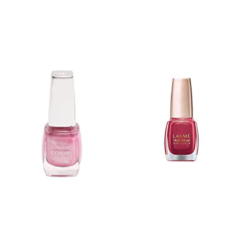 Image of Lakme True Wear Color Crush Nail Color, Shade 14, 9 ml and Lakme True Wear Nail Color, Shade 506, 9 ml