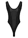 Hedmy Men Athletic Supporters Bodysuits Leotard High Cut Dance Catsuit Wrestling Singlet Undershirt Black X-Large