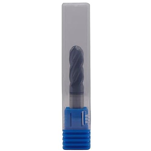 Image of BestParts 3 /8 inch 4 Flute Ball Nose Solid Carbide End Mill - AlTiN Coated | 30 Degree Helix, 3 /8 inch Cutting Diameter, 3 /8 inch Shank Diameter, 1 inch Length of Cut, 2-1 /2 inch Overall Length