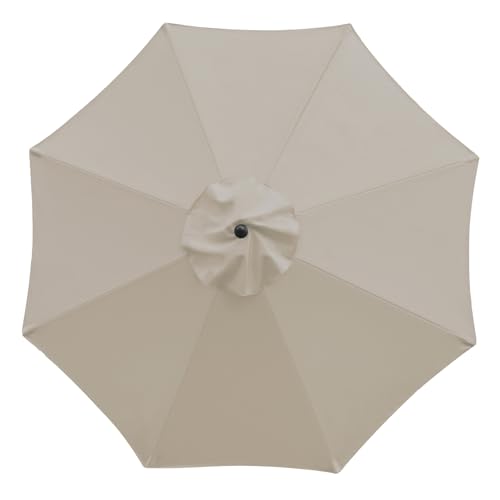 Consejos para Comprar Sombrillas, marquesinas y toldos los más recomendados. 41 Sombrilla de repuesto Sunnyglade de 9 pies para patio, toldo de repuesto para sombrilla de mercado con 8 varillas (Marrón claro)