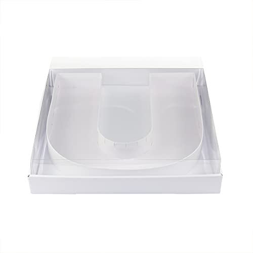 30.5cm Fillable Cardboard Letter Shaped Box Clear Cover Sweets Charcuterie Grazing Packaging (U)