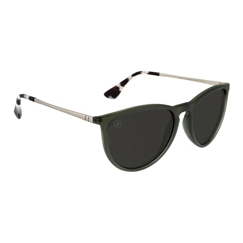 Blenders Eyewear North Park – Polarized Sunglasses – Classic Shape, Mixed Metal Frame – 100% UV Protection – For Men and Women – Olive U