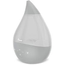 Crane 4-in-1 Drop 2.0 Ultrasonic Cool Mist Humidifier with Sound Machine, Night Light, Aroma Tray, 1 Gallon Top Fill, Grey 1 Gallon
