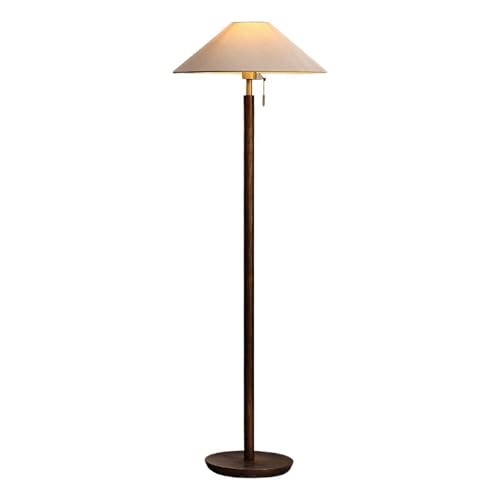FZL02068LM Lampara de Pie Lámpara de pie madera for hotel, sala estar, sofá, tela, cadena colgante, lámpara vertical Floor Lamp(Negro)