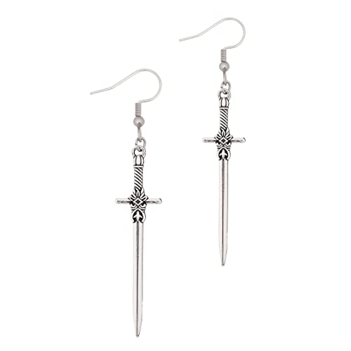 Sacina Gothic Goth Sword Earrings, Dagger Knife Earrings, Halloween Christmas New Year Jewelry Gift For Women, Men