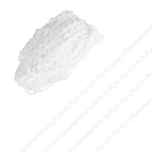 Ruban à franges M METERXITY en polyester blanc de haute densité