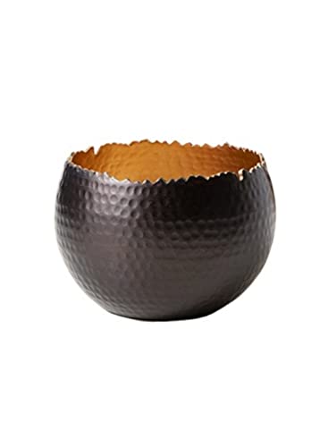 Serene Spaces Living Hammered Copper Finish Decorative Bowl, Round Copper Décor Centerpiece Bowl, Flower Bowl, Succulent Pot, Copper Décor Accent, Measures 5.25" Diameter & 3.5" Tall #TOP14