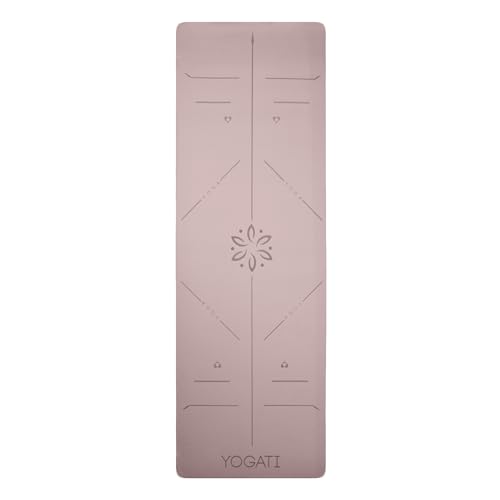 YOGATI Yoga Mat with Alignment Lines. Yoga Mats with carry strap perfect for Pilates and Fitness Workout, Eco Friendly Non Slip Thick Yoga Mats for women and men - Yoga Matt. - Image 4
