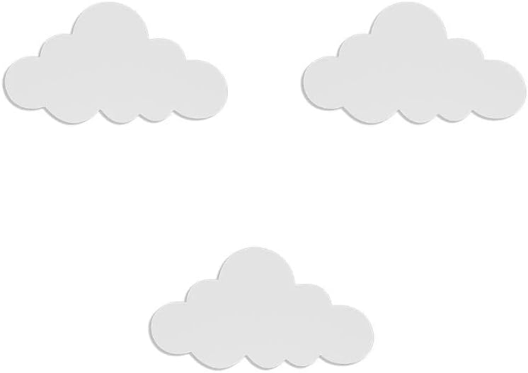 Miniatura 8 de Juego de luces de pared blancas de nube, luna y elefante, luces LED de noche para habitación de bebé y niños, lámparas de globo y elefante + 112