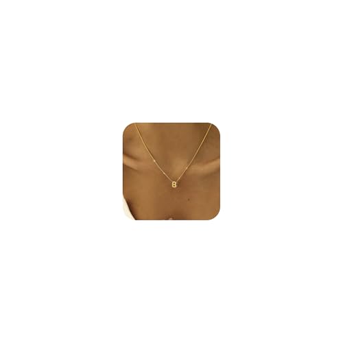 Gold Bubble Letter Necklace for Women,14K Gold Plated Initial Letter Necklace Prendant Name Necklace Dainty Charm Necklace Initial Necklaces for Women Trendy Gold Jewelry Personalized Gifts
