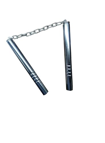 Image of Steel Nunchaku for Beginners - Soft Safety Martial Arts Training Nunchucks with Steel Chain & Anti-Slip Grip