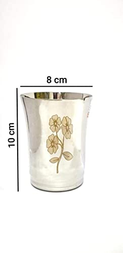 LIMETRO STEEL (Pack of 12) Stainless Steel Water, Juice and Drinking Glass Set Water/Juice Glass (350 ml, Steel, Silver)