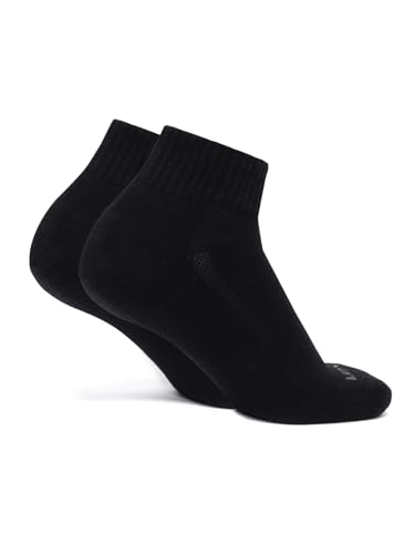 Image of Levi's LS201 Men's Cotton Stretch Ankle Mid Cut Half Terry Socks with Cushioned Sole (Pack of 3)