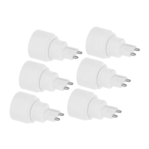 FUTUREORYY 6 piezas Adaptador Portalámparas Base Resistente al Calor Soporte Extensor Compacto para Bombillas Instalación Rápida y Seguridad Mejorada Compatible con Voltaje