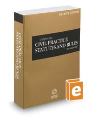California Civil Practice Statutes and Rules Annotated, 2020 ed. (California Desktop Codes)