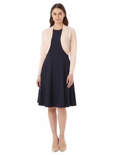 Image of Allsense Women's 3 /4 Sleeve Bolero Shrug for Dresses | Open Front Cropped Cardigan, Lightweight Knit Dress Cover Up