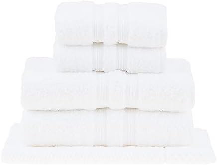Buddemeyer Jogo de Toalhas Algodão Egípcio Banho Branco 5 peças