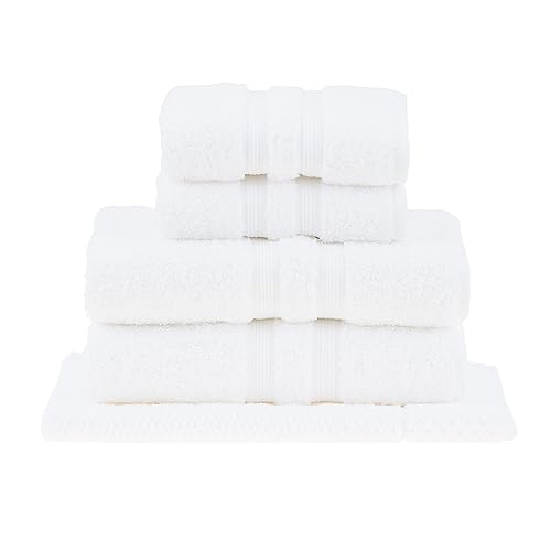 Buddemeyer Jogo de Toalhas Algodão Egípcio Banho Branco 5 peças