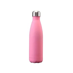 Bai Shi Wu 500 ml Thermosfles for Water Dubbelwandige Geïsoleerde Thermoskan Roestvrijstalen Beker Sport Drinkware Waterflessen (Color : No LOGO Pink)