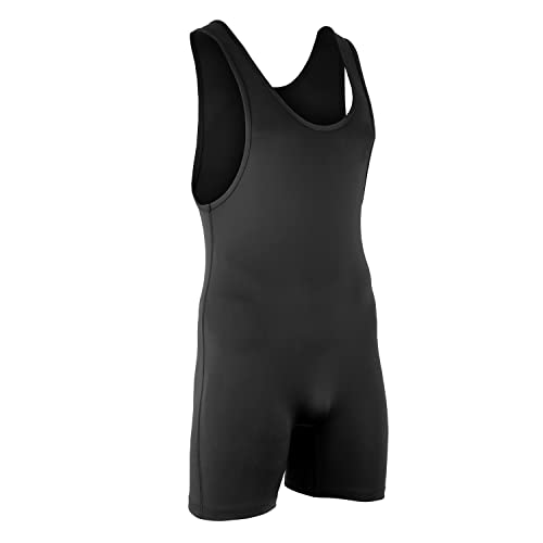 Roar Athletic Men's Wrestling Singlet Suit Bodywear Uniform for Men and Youth, Powerlifting and Exercise Equipment (Black, Youth X-Large) - Thumbnail 3