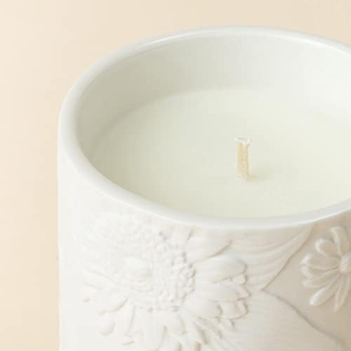 LA Jolie Muse Sandalwood Rose Scented Candle for Stress Relief, Natural Wax, 340g, 70 Hours Long Burning