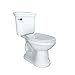 R&T Elongated Toilet Seat Heavy Duty 400lb for Standard Toilet Bowl Quiet Close Quick-Release & Quick-Attach Plastic White