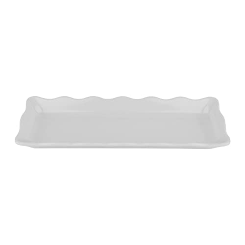 GET ML-128-W Food Service Display Tray with Scalloped Edges, 13.5"